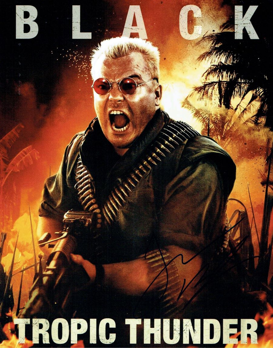 Tropic Thunder Photograph Display Signed by Jack Black - Memorabilia Framers Shop